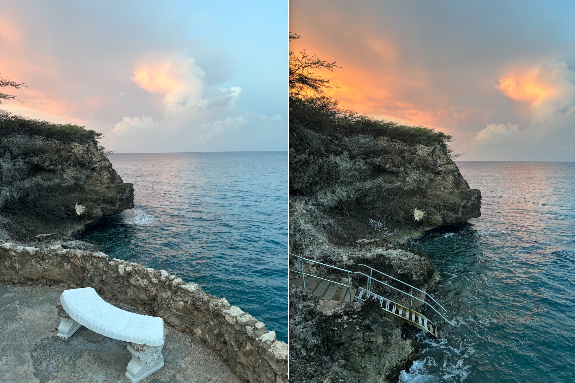 Steps to Caribbean Sea